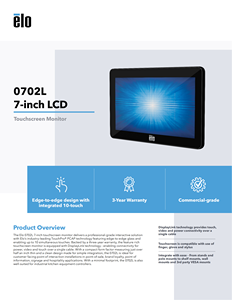 Nouvel écran tactile Elo E796382 0702L de 7 pouces avec alimentation DVI USB, résolution 800x480, garantie de 3 ans - Product Image 2