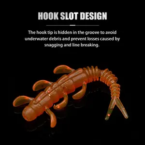 20 Stück/Beutel Insekten-Köder Weicher Köder 4cm 0,35g Künstlicher Wurm Weicher Plastik-Angelköder für Barsch und Forelle Angelzubehör - Product Image 3