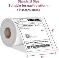 Printer Label Thermal 4x6 Inch Laris Manis - 500 Label Pengiriman Putih/Roll untuk Logistik Gudang