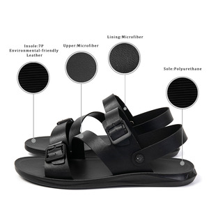 Chaussures antidérapantes pour hommes, tongs de plage d'extérieur, couleur unie simple, respirantes, semelle résistante à l'usure, pantoufles d'intérieur EUR 39-47 - Product Image 1