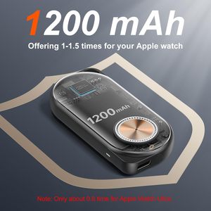 1200มิลลิแอมป์ต่อชั่วโมงแบบแม่เหล็กชาร์จไร้สายสำหรับ iWatch <span class=keywords><strong>2</strong></span>/ 3/ 4/ 5/<span class=keywords><strong>se</strong></span>/ 6/ 7 - Product Image 4