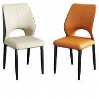 Chaise de salle à manger en métal de luxe, ensemble de meubles de salle à manger pour la maison et le restaurant, chaises de salle à manger nordiques en cuir modernes pour table à manger