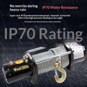 2000-20000lbs <strong>12V</strong> 24V <strong>DC</strong> Off-Road <strong>Electric</strong> <strong>Winch</strong> Hoist with Steel Cable 25m Lifting Height Manual/Wireless Remote Control - Product Image 3