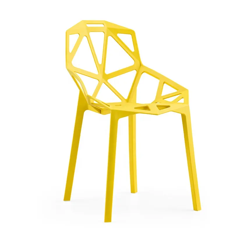 فوشان الأثاث المصنع أفضل بيع هندسية كرسي ، بسيطة كرسي بلاستيكي حديث ، مقهى الشمال الطعام كرسي