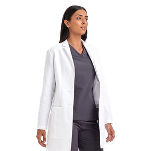 Blouse de laboratoire d'hôpital à manches courtes pour femmes, design hybride léger, blouse blanche pour médecins, infirmières, uniformes hospitaliers imprimés - Product Image 2