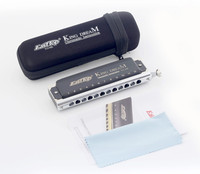 EASTTOP T12-48K Professional 12-Hole King Dream Chromatic Harmonica with Phosphor Bronze Reeds Black Zip Pouch Case Competitive