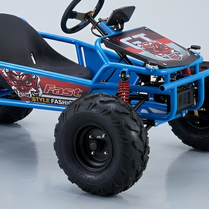 Kart de course électrique à châssis en acier robuste, grandes roues tout-terrain, harnais de sécurité pour enfants et adolescents - Product Image 5