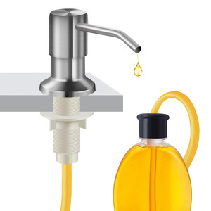 Dispensador de jabón de espuma para baño, bomba de botella negra, fregadero de cocina, juego de dispensador de jabón a presión manual, Kit de tubo de silicona con cabeza de acero inoxidable - Product Image 6