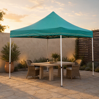 Tente de Jardin Pliable Carrée 3x3 en PVC, Portable, Imperméable et Coupe-Vent, avec Structure en Acier, pour Intérieur et Extérieur - Vente en Gros Direct Usine