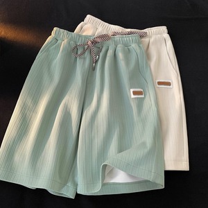 Pantaloncini Estivi da Donna, Casual e Larghi, con Coulisse in Vita e Tasche, Taglie Forti, in Seta Ghiaccio Crepe, Sottili - Product Image 1