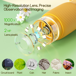 Quà Tặng Giáng Sinh 1000X Cầm Tay Kỹ Thuật Số Miniscope Với 2.0 "Màn Hình Kính Hiển Vi Cho Trẻ Em Xách Tay Pocket Kính Hiển Vi Giáo Dục Đồ Chơi - Product Image 4