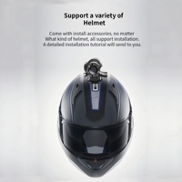 Caméra de casque de vélo Full HD 1080P 2MP CMOS étanche avec lampe torche intégrée, WiFi, caméra d'action sportive extérieure, caméra embarquée pour moto