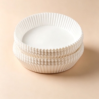 Prêt à expédier – Feuilles de papier sulfurisé jetables en pâte de bois non blanchie, biodégradables, résistantes à la graisse, de qualité alimentaire, pour friteuse à air – 100 pièces