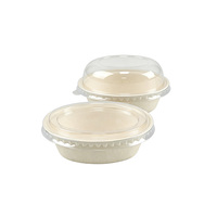 Bol ovale jetable biodégradable en pulpe de canne à sucre pour crème glacée, dessert, boissons froides, salade, à emporter, qualité alimentaire
