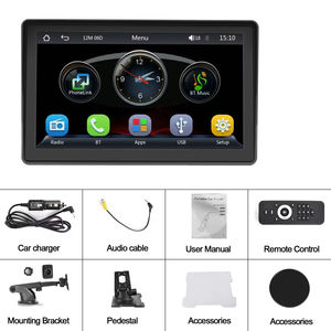 Lecteur MP5 portable pour voiture Podofo avec écran tactile de 7 pouces, interface sans fil CarPlay Android Auto - Product Image 6