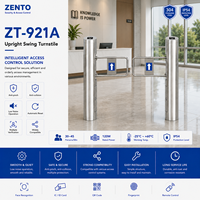 Tourniquet vertical pivotant Zento ZT-921A en acier inoxydable 304, 30-45/min, anti-pincement, bidirectionnel, portillon piéton 120W, IP54