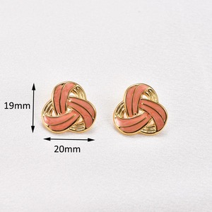 Pendientes de nudo celta, aretes coloridos de acero inoxidable, chapados en oro, esmaltados, para mujer, joyería de metal para fiestas - Product Image 3