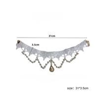 Collares de Moda con Borlas de Perlas de Imitación y Encaje para Mujer, Accesorios Decorativos para el Cuello Estilo Lolita