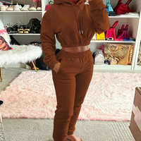 Jogger Tailoring Logo personnalisé Top Coat Sweat à capuche Pantalon de survêtement Blanc Ensemble de sweat à capuche lourd Vêtements pour femmes Vêtements d'automne pour femmes