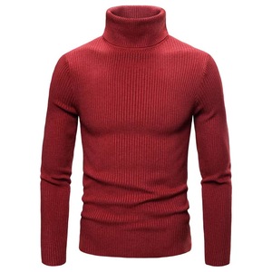 <span class=keywords><strong>Pull</strong></span> à col roulé tricoté solide tricots à manches longues <span class=keywords><strong>pull</strong></span> épais <span class=keywords><strong>pull</strong></span> solide Slim Fit hommes chandails d'hiver - Product Image 6