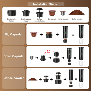 Cafetera Portátil Mini 3 en 1, Máquina de Espresso de 20 Bares de Alta Presión para Usar en Cualquier Lugar - Product Image 5