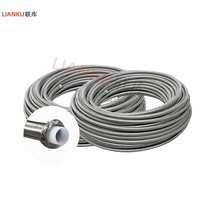 Kit de conduites de carburant flexibles haute pression en nylon noir tressé PTFE 6AN 8AN 10AN avec âme en acier inoxydable pour alimentation en huile de voiture de course