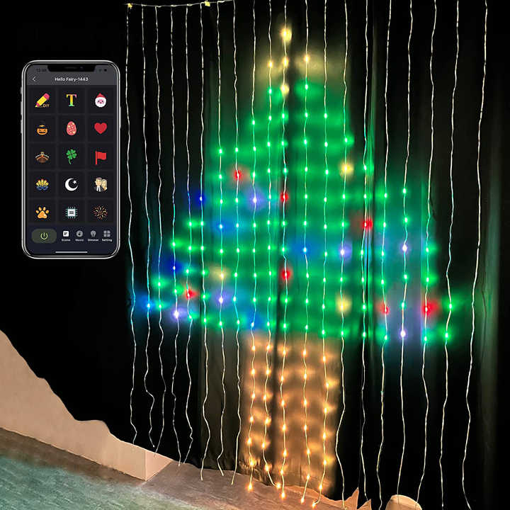 Programmable Fairy Curtain 400 Leds - Smart BLE Pixel Lights