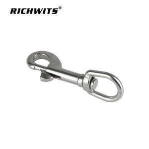 Crochet à tête unique RICHWITS en acier inoxydable 316, crochet de plongée à ressort rotatif, design ovale, quincaillerie marine - Product Image 2