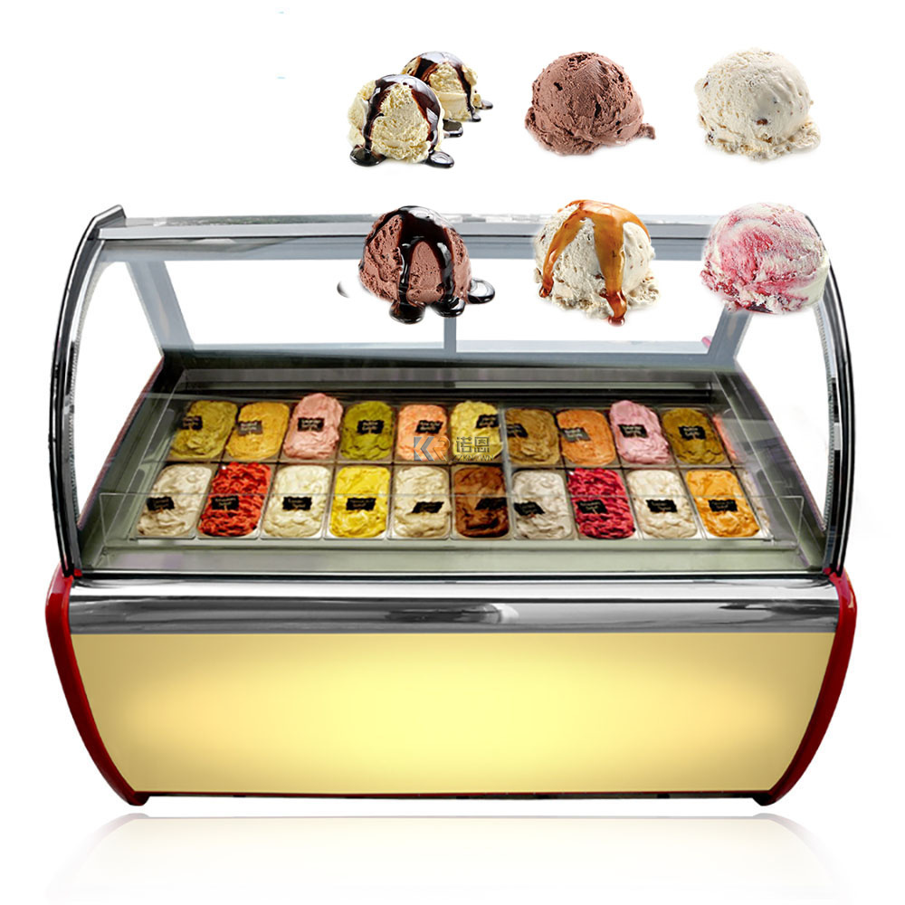 OEM Luxury Ice Cream Hiển Thị Thực Phẩm Cấp Popsicle Tủ Tủ Đông Để Bán Bánh Thương Mại Snack Showcase