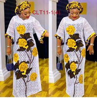 Robes africaines en dentelle pour femmes Vêtements imprimés pour femmes de grande taille Taille libre Abayas Dashiki Kaftan