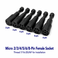 Connecteur sous-marin HYSF SUBSEA DC6F/DC8F/DC10F/DC12F/DC16F, fiche femelle en aluminium, connecteur de protection, 5/8-18UNF 10A PCB/FPC