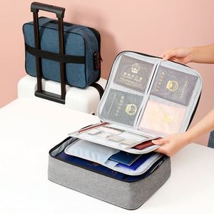 Bolsa de Almacenamiento de Documentos para el Hogar, Bolsa de Viaje Multifuncional para Pasaportes, Organizador de Archivos y Documentos - Product Image 5