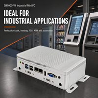 PC Industrial Resistente con Soporte para Funcionamiento 24/7 con Red WiFi/4G LTE para Sistemas de Comunicación Industrial IoT