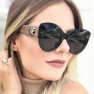 Lunettes de soleil rondes pour femme, style vintage, avec logo personnalisé, monture léopard, protection UV400, œil de chat, collection 2021, vente chaude - Product Image 1