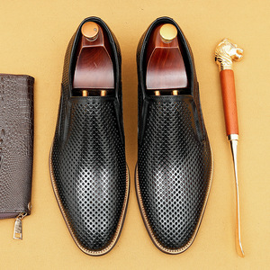 Zapatos Oxford de cuero de diseño moderno, zapatos de vestir de cuero genuino para hombre, tallas 37-45, zapatos casuales de cuero - Product Image 4
