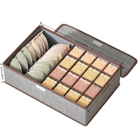 Boîte de rangement moderne trois-en-un pour sous-vêtements et chaussettes, idéale pour dortoir, organiseur de vêtements ajustables