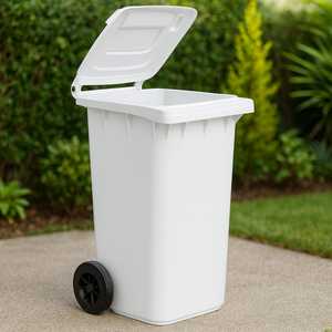Plastic Garbage Can 120 Litre With Wheels Lid And Handle For Outdoor Use - Product Image 6