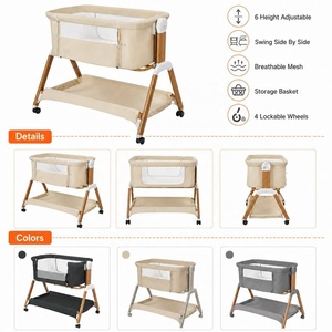 Lit cododo pour bébé, berceau, lit d'appoint pour nourrisson, berceau <span class=keywords><strong>de</strong></span> chevet pour nouveau-né, berceau bébé, vente en gros OEM ODM - Product Image 2