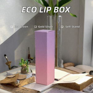 Emballage Finer Packaging, boîte d'emballage auto-élevante en carton recyclé écologique pour gloss à lèvres, huile essentielle, soins de la peau - Product Image 2