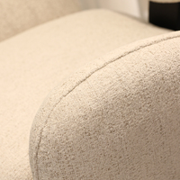 Fauteuil de loisirs moderne rembourré, fauteuil d'appoint avec cadre en bois massif, dossier capitonné pivotant, siège de salon