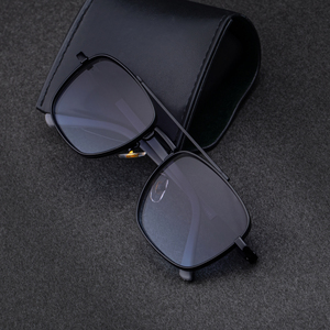 Lunettes <span class=keywords><strong>de</strong></span> soleil carrées Partagas Retro Designer avec logo personnalisé, charnière à ressort en métal, double pont, protection UV400 pour hommes - Product Image 3
