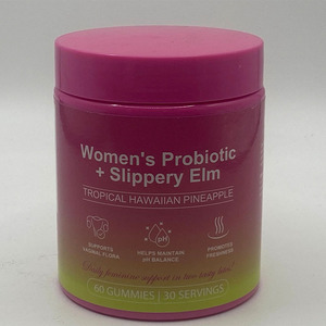 Gummies de beauté probiotiques féminins, gummies probiotiques pour femmes au goût d'orme glissant et d'ananas tropical, 60 unités, 30 portions - Product Image 2