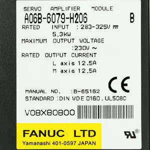 CNC wei CNC A06B6079H206 yeni ve orijinal FANUC CNC kontrol sistemi Servo amplifikatör modülü sürücü ünitesi A06B-6079-H206
