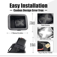 Feux arrière à LED transparents de style X pour plaque d'immatriculation Ford F250 F350 2017-2019 Blanc HC3B13675AC Lot de 2 pièces