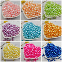 Perles acryliques lisses et polies de haute qualité, de 4 à 16 mm, perles rondes en plastique pour la fabrication de bijoux