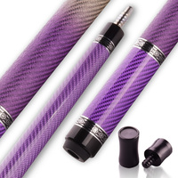 Hızlı Kargo Uygun Maliyetli 1/2 Bölmeli Dokuz Top Snooker Bilardo Istakası Orta Boy Başlıklı ve Karbon Fiber Kılıflı
