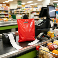 Sacs en PE jetables à découpe en D, imprimés sur mesure avec couleur personnalisée pour le shopping et l'emballage de détail - Vente en gros