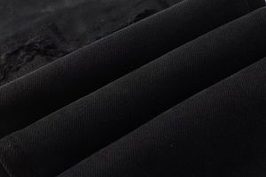 Pantalones de mezclilla negros desgastados de corte ajustado, peso medio, alta calidad, para hombre, estilo urbano, duraderos, lavados - Product Image 5