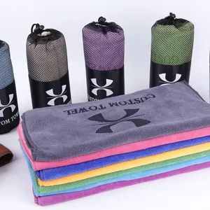 Personalized Custom With Logo Microfiber Recreational Absorb Sweat Fitness Workout 400gsm Gym Sports Towel