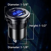 Prise étanche 45W USB-C + 18W QC3.0 |   Voltmètre et interrupteur LED pour véhicules 12/24V